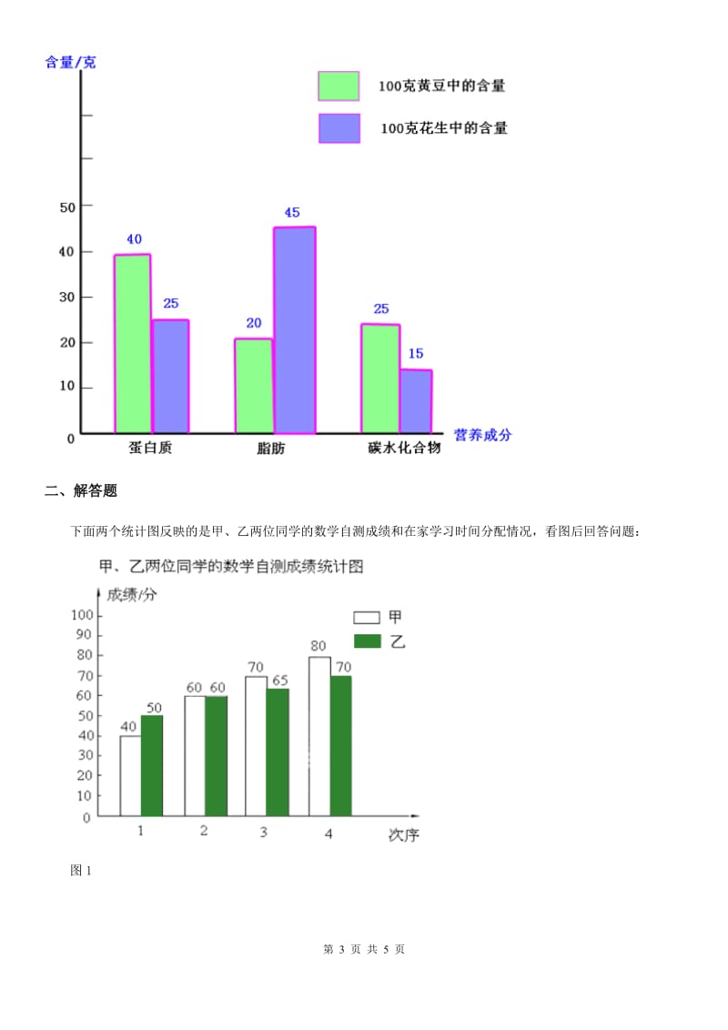 河北省2019-2020学年数学五年级下册第八单元《数据的表示和分析》单元测试卷B卷_第3页