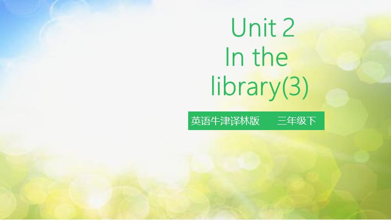 小学英语（三起）牛津译林版3BUnit 2 In the library (3) 课件_第2页