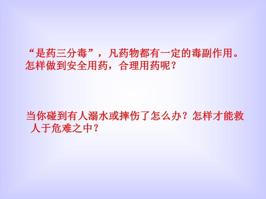 八年級(jí)下期人教版生物《用藥和急救》_第1頁(yè)