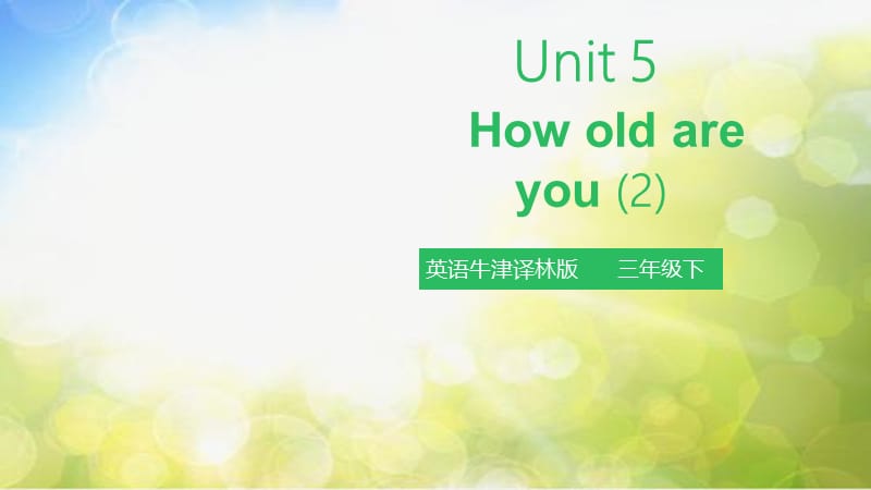 小学英语（三起）牛津译林版3BUnit 5 How old are you(2) 课件_第2页