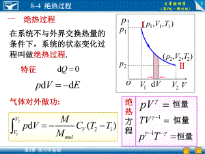 大學物理張彥敏課件(含新版習題答案)8-4絕熱過程