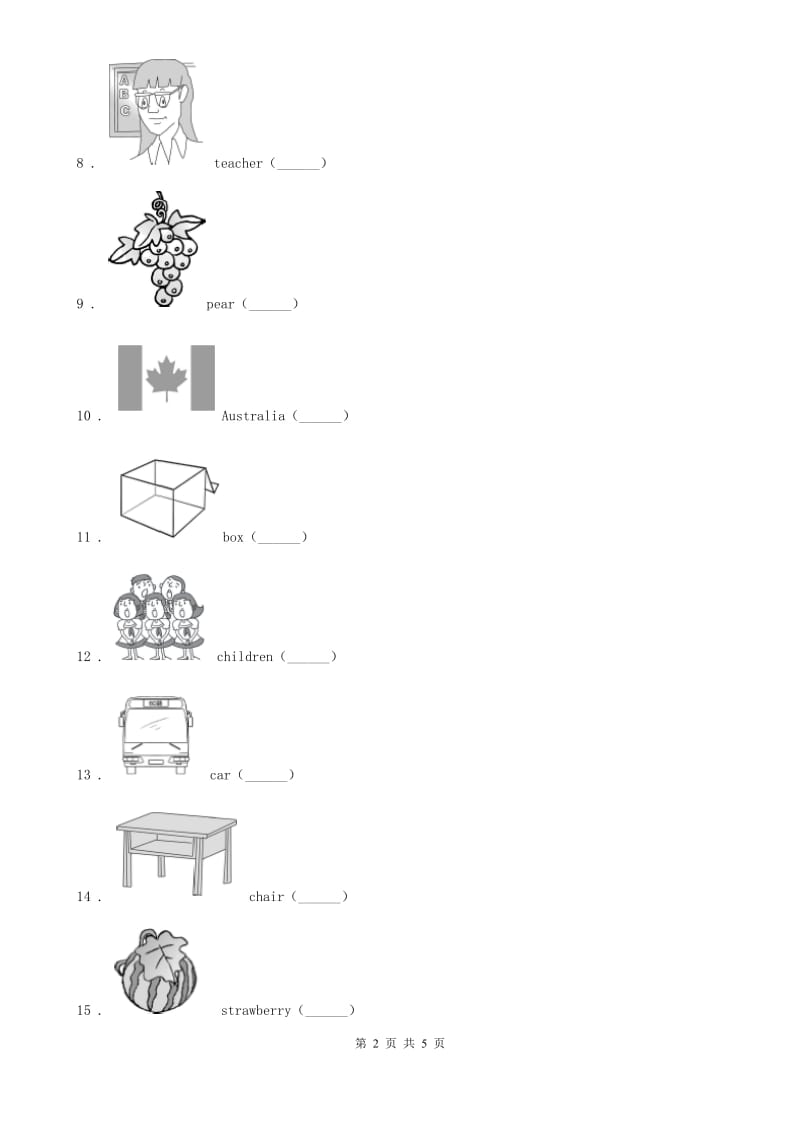 南昌市2020版三年级上册期末检测英语试卷（一）（I）卷_第2页