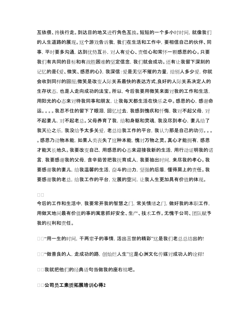 企业素质拓展心得_第3页