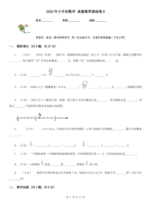 2020年小升初數(shù)學(xué) 真題集萃基礎(chǔ)卷B