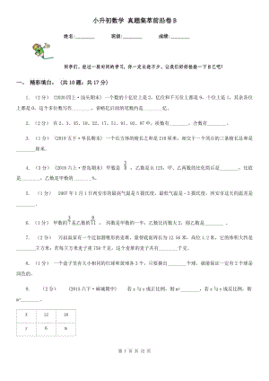 小升初數(shù)學(xué) 真題集萃前沿卷B