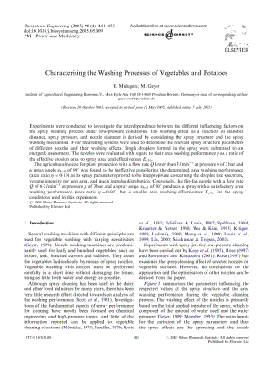 蔬菜土豆清洗過程中的特征研究外文文獻(xiàn)翻譯、中英文翻譯
