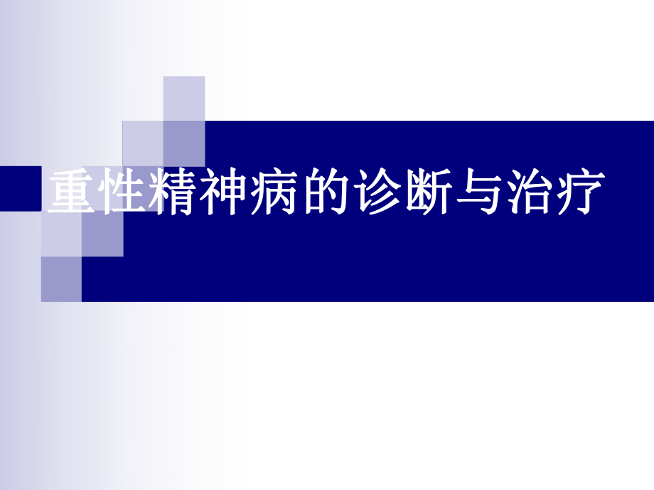 重性精神病的診斷、治療.ppt_第1頁