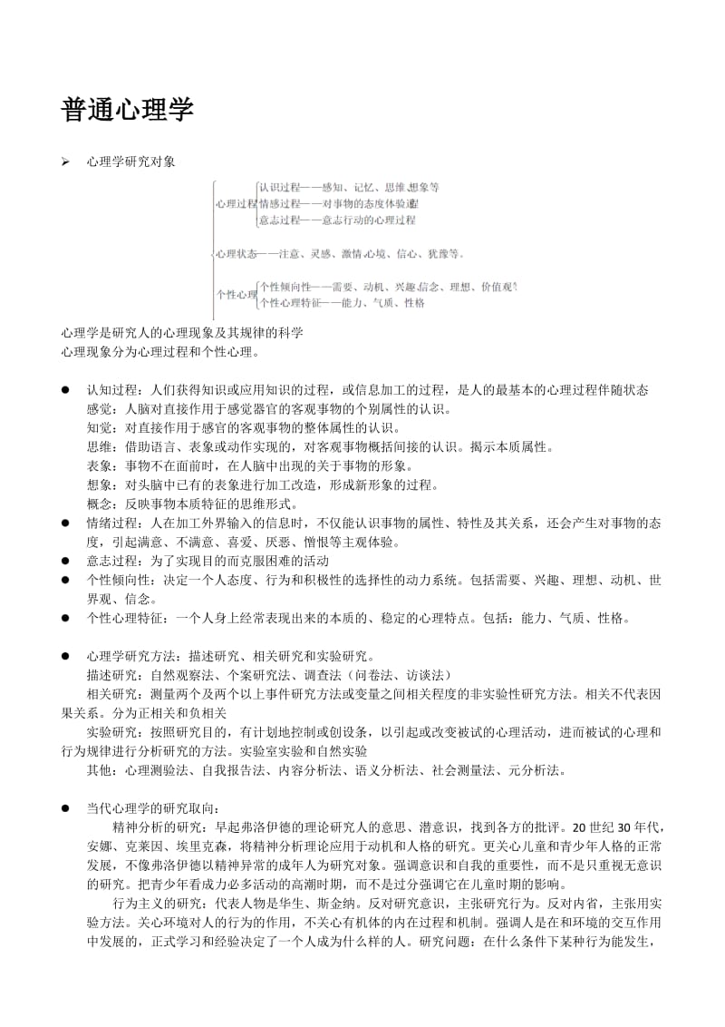 綜合版同等學(xué)力心理學(xué)全國統(tǒng)考復(fù)習(xí)資料.doc_第1頁