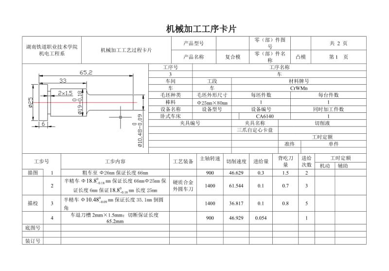 畢業(yè)設計工電器元件工序卡.doc_第1頁