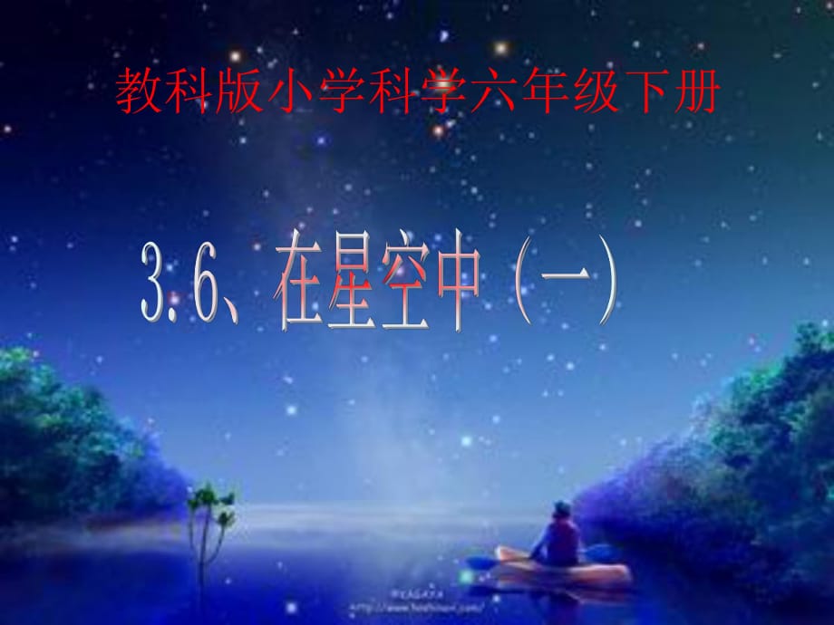 科學六年級下冊《在星空中一》ppt課件_第1頁