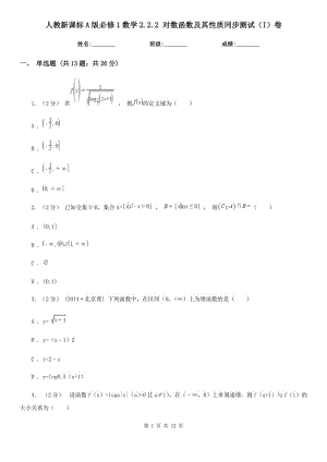人教新課標(biāo)A版必修1數(shù)學(xué)2.2.2 對(duì)數(shù)函數(shù)及其性質(zhì)同步測(cè)試（I）卷