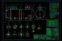 臥式儲(chǔ)罐-回流式臥式儲(chǔ)罐裝配圖及部件圖CAD圖紙【GC系列】