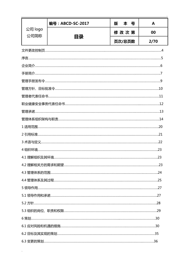 三体系管理手册_第2页