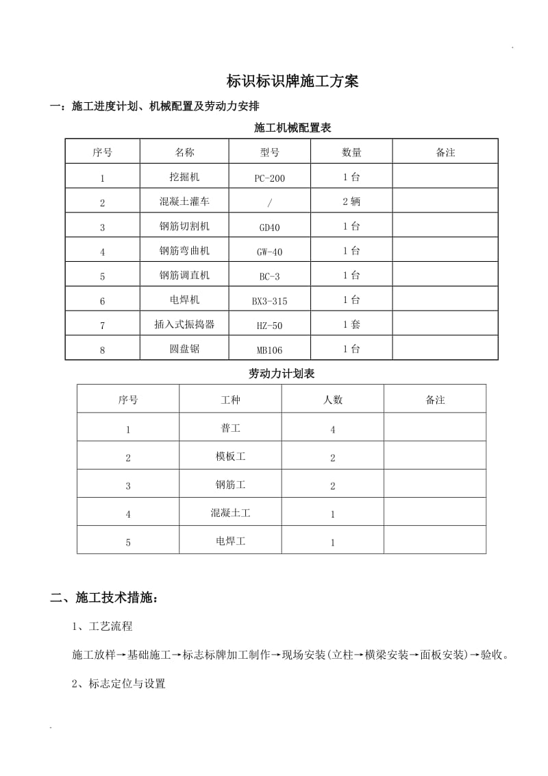 交通标志施工方案11_第1页