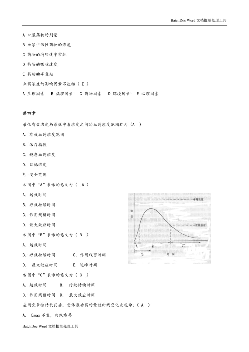 临床药理学选择题试题库[答案]_第2页