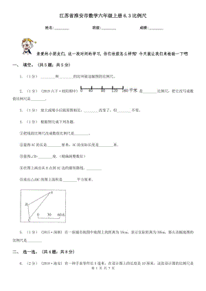 江苏省淮安市数学六年级上册6.3比例尺