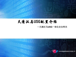 天清漢馬USG系列配置簡介