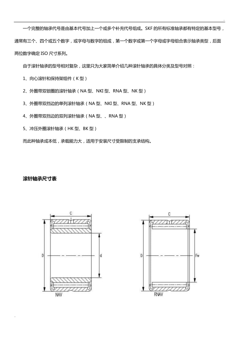 滚针轴承型号查询对照和滚针轴承尺寸表_第3页