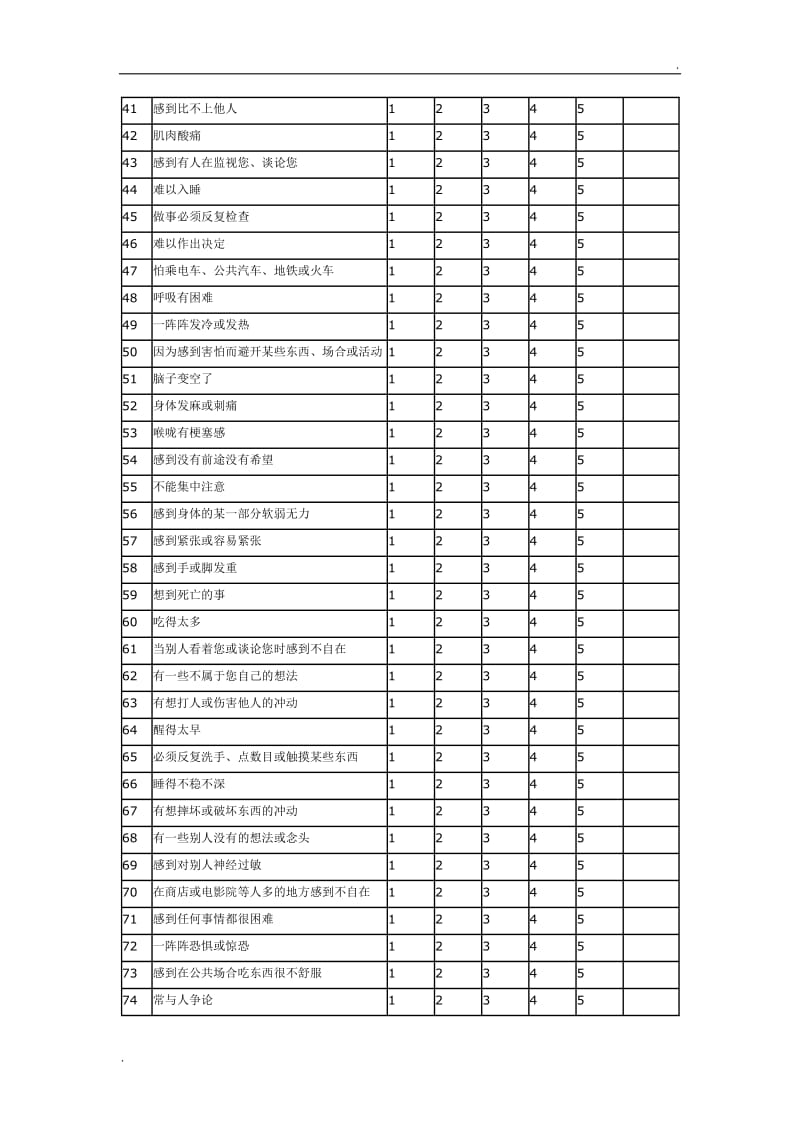 心理健康测试表_第3页