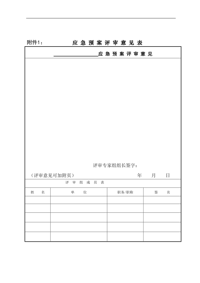 应急预案评审意见表应急预案评审意见70733_第1页