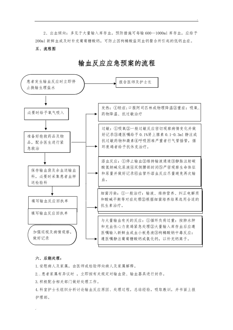 输血反应的应急预案、输血不良反应报告、处理制度及流程_第3页