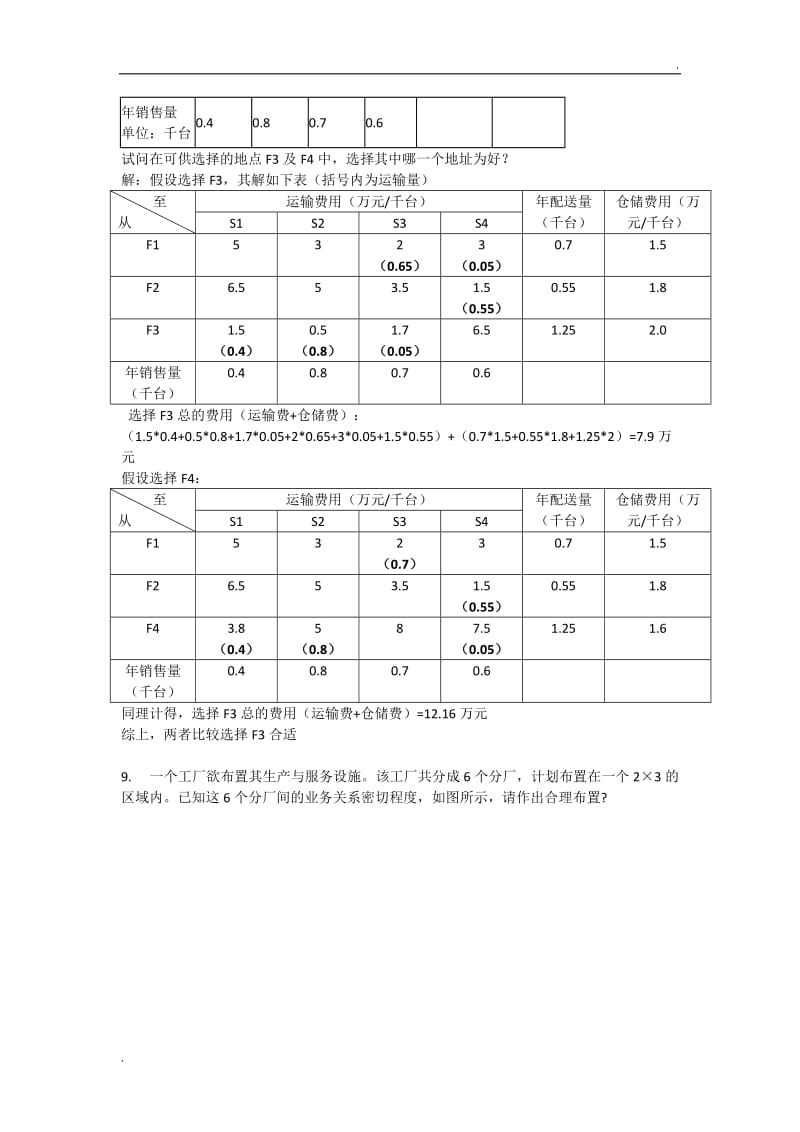 生产物流管理计算题_第2页