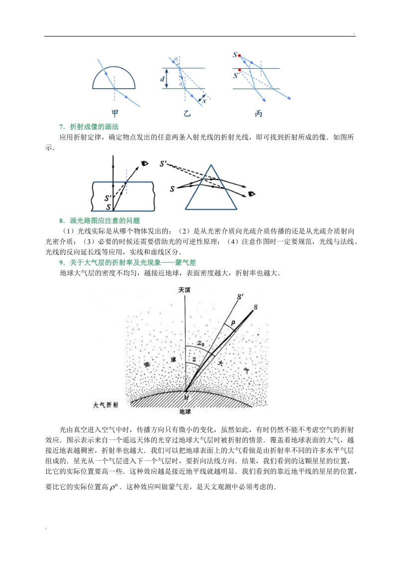 知识讲解光的反射、折射、全反射_第3页