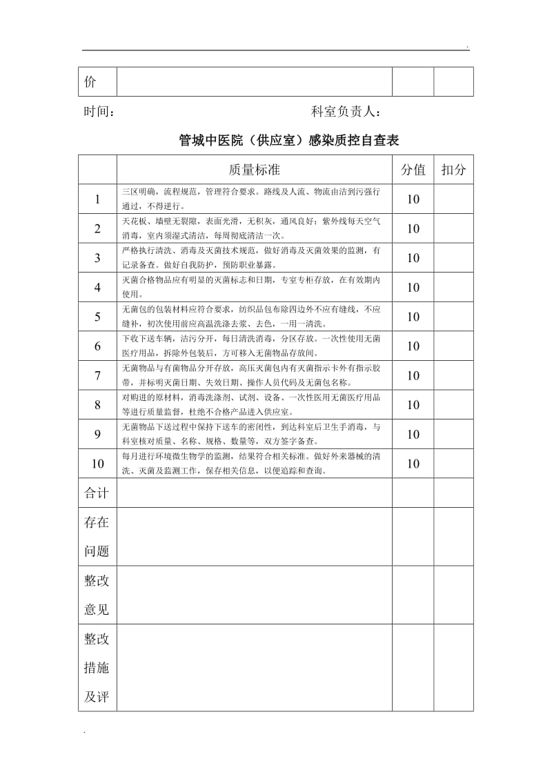 感染质控检查表_第2页