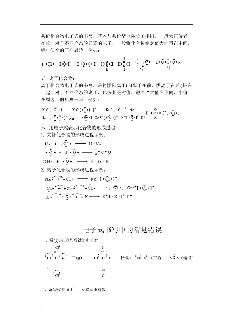 电子式 书写方法一览_第2页