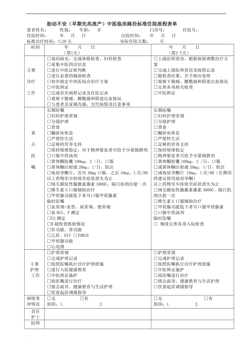 胎动不安(早期先兆流产)中医临床路径_第2页