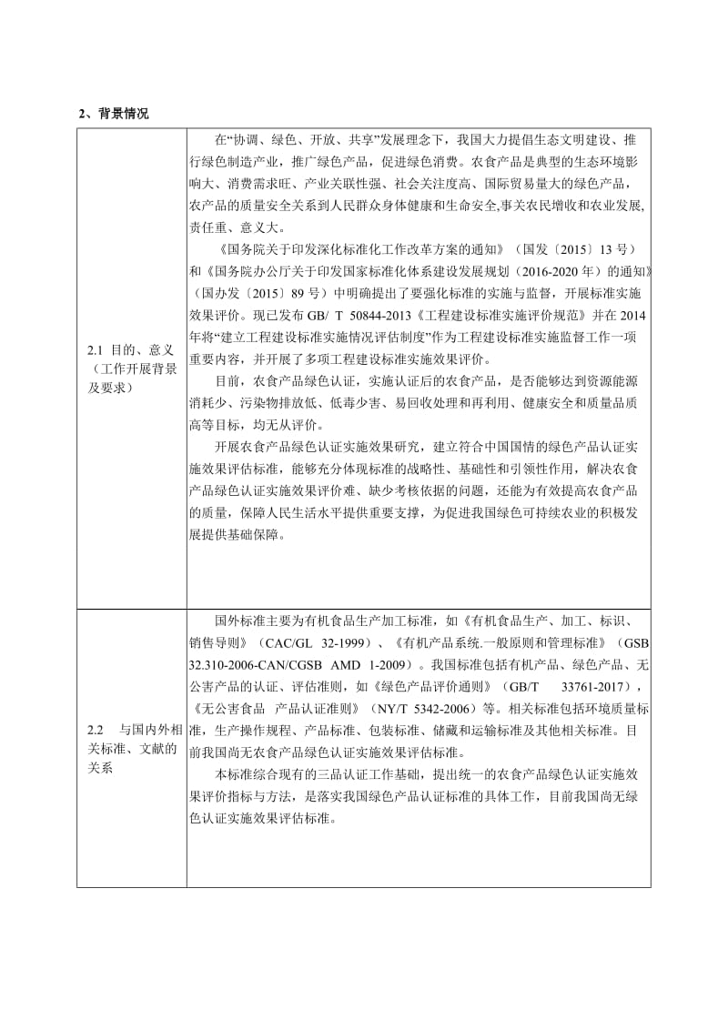 认证认可行业标准草案编制说明-《 农食产品绿色认证实施效果评价指南》_第2页