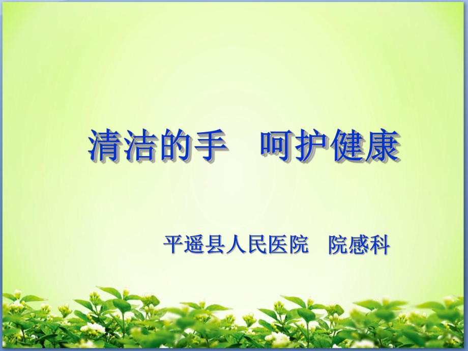 清洁的手,呵护健康.ppt_第1页