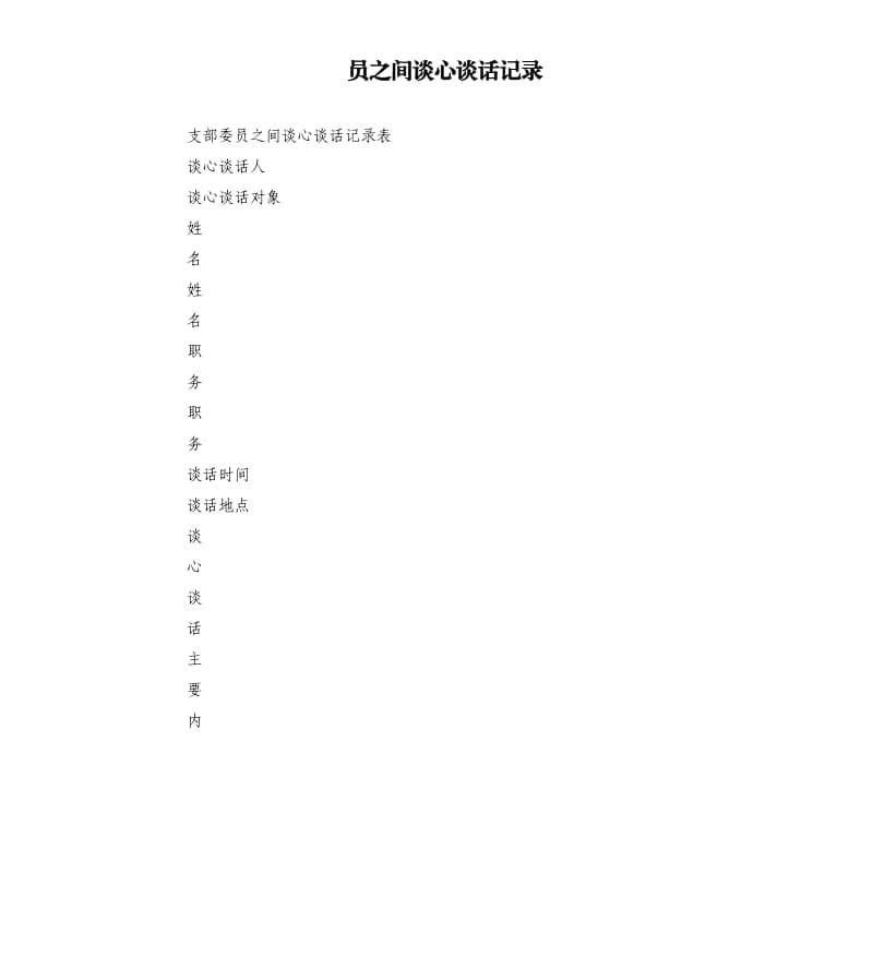 員之間談心談話(huà)記錄.docx_第1頁(yè)