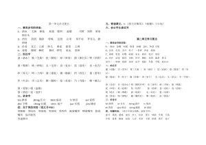 小學(xué)二年級(jí)S版下學(xué)期單元要點(diǎn)