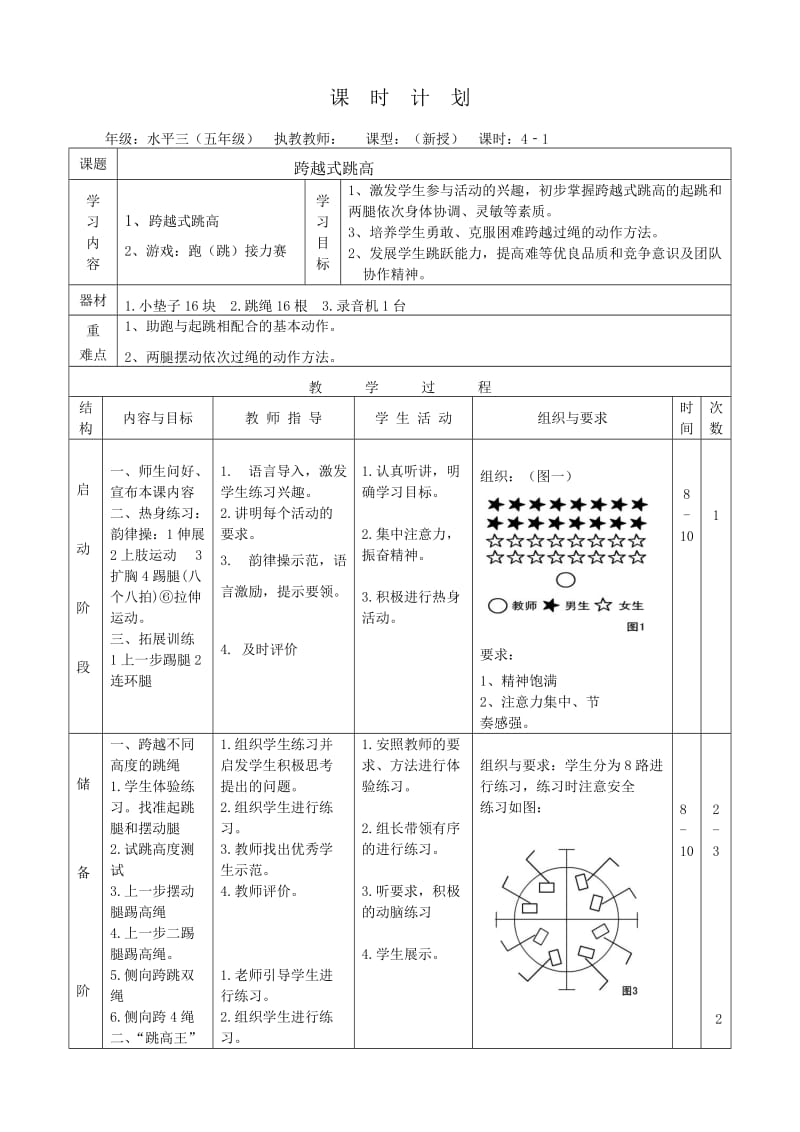 小學(xué)體育《跨越式跳高》教案_第1頁(yè)