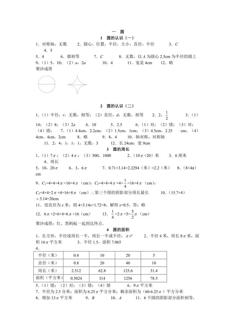 六年级数学资源与评价答案_第1页