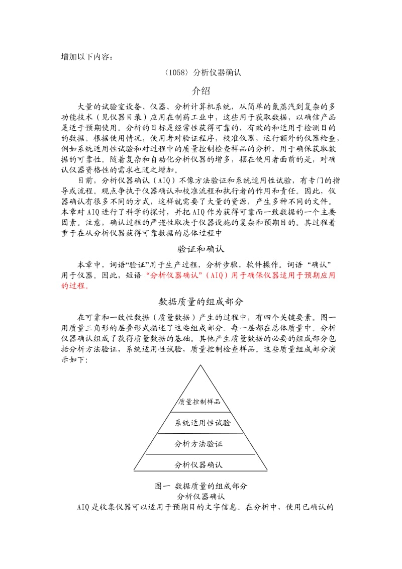 USP-1058 分析儀器確認(rèn)（AIQ）【中文版】_第1頁(yè)