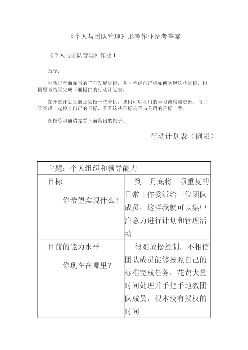 電大個(gè)人與團(tuán)隊(duì)形成性考核冊(cè).doc_第1頁