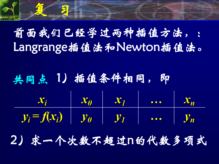 数值分析2-4(埃尔米特插值)_第1页