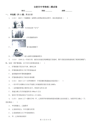 合肥市中考物理二模試卷