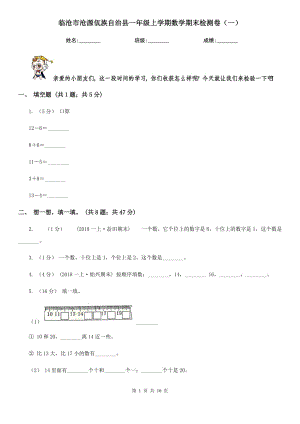 臨滄市滄源佤族自治縣一年級(jí)上學(xué)期數(shù)學(xué)期末檢測(cè)卷（一）