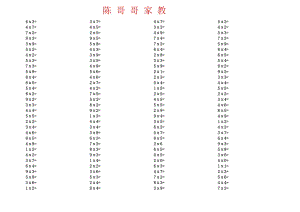 二年級(jí)上乘法口算題