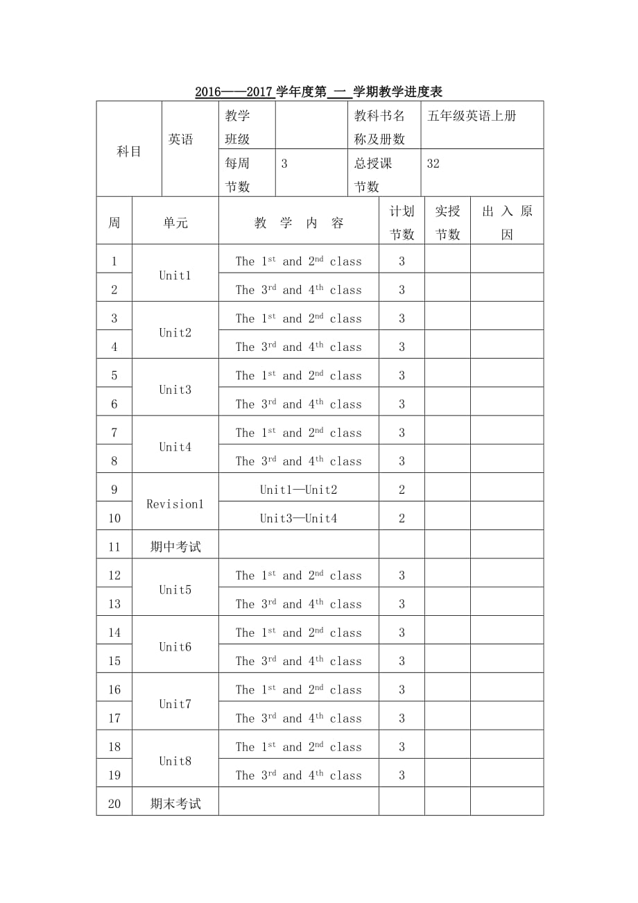 新版陜旅版五年級(jí)級(jí)上冊(cè)英語教案unit1-unit4版_第1頁(yè)