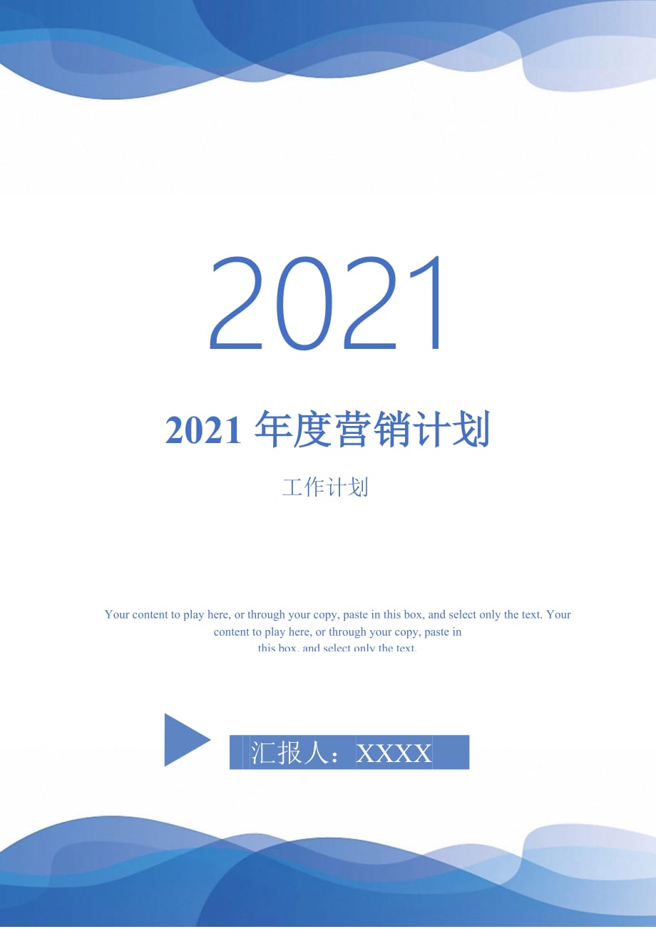 2021年度营销计划_第1页