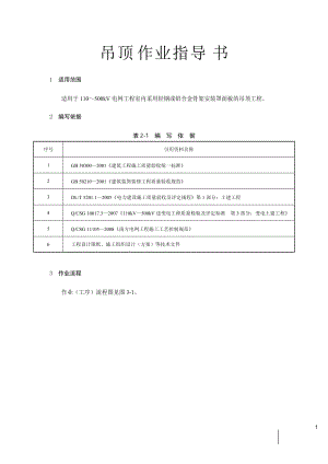 變電土建：吊頂作業(yè)指導(dǎo)書