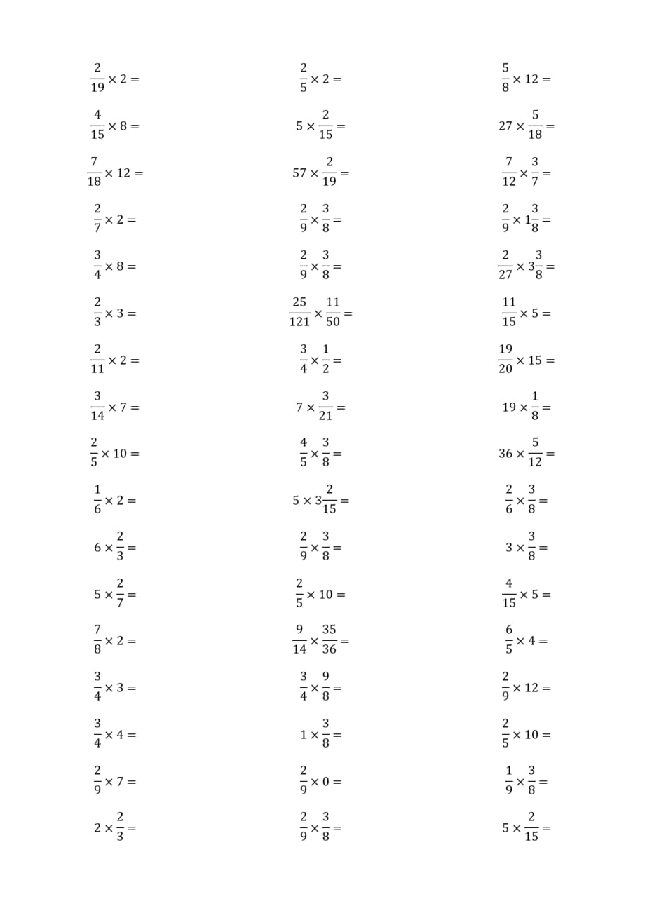 分数乘法口算题_第1页