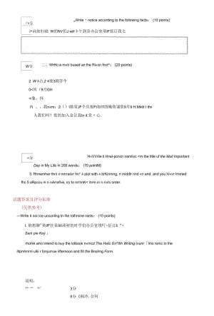 精編國家開放大學(xué)電大專科《英語寫作基礎(chǔ)》2028-2029期末試題及答案試卷號：2152