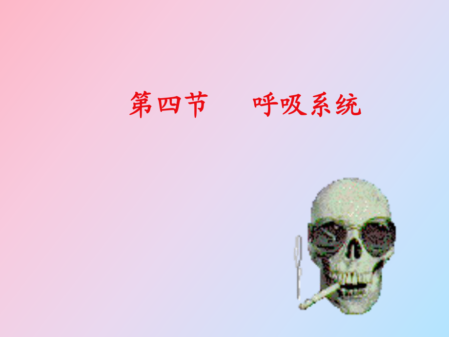 人体各主要部分的解剖第四节呼吸系统_第1页