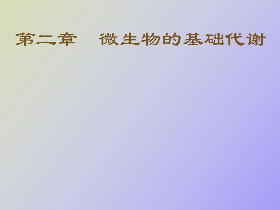 微生物的基礎(chǔ)代謝_第1頁