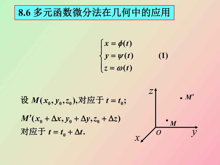 多元函数微分法在几何上的应用_第1页